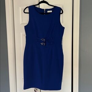 Calvin Klein Royal Blue Belted Dress